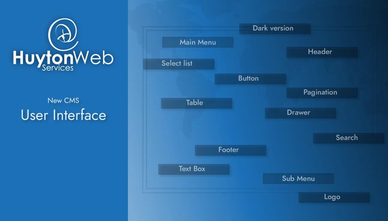 Showing information on New CMS - User Interface