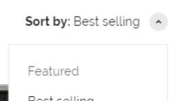 Senelux collection page sort list