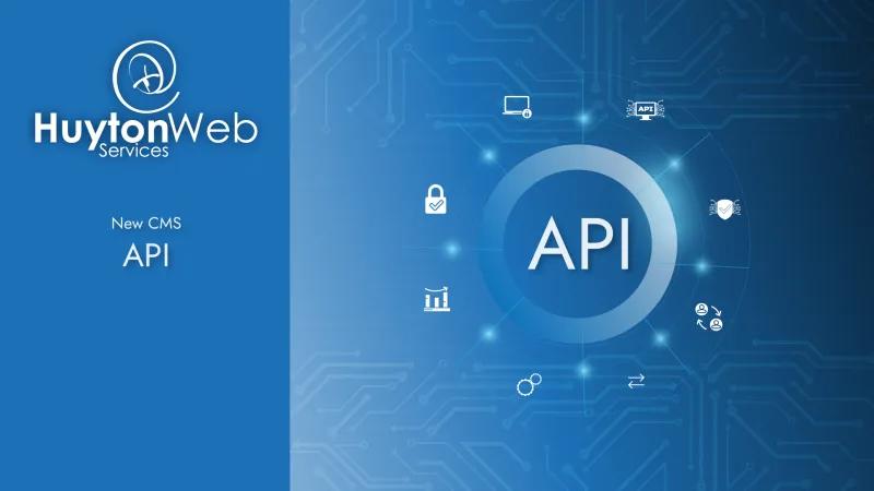 Huyton Web Services logo with the title AP and the API connection icons to the right